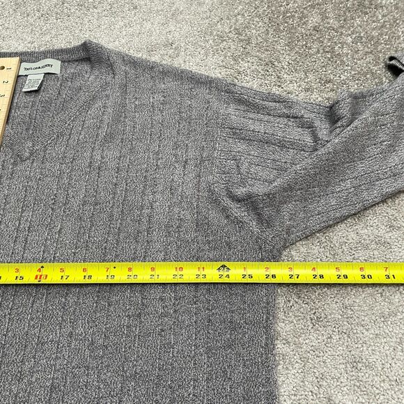 Taylor & Henry Acrylic Pullover Sweater Mens 2XLT Heather Brown V-Neck Classic - Picture 8 of 10